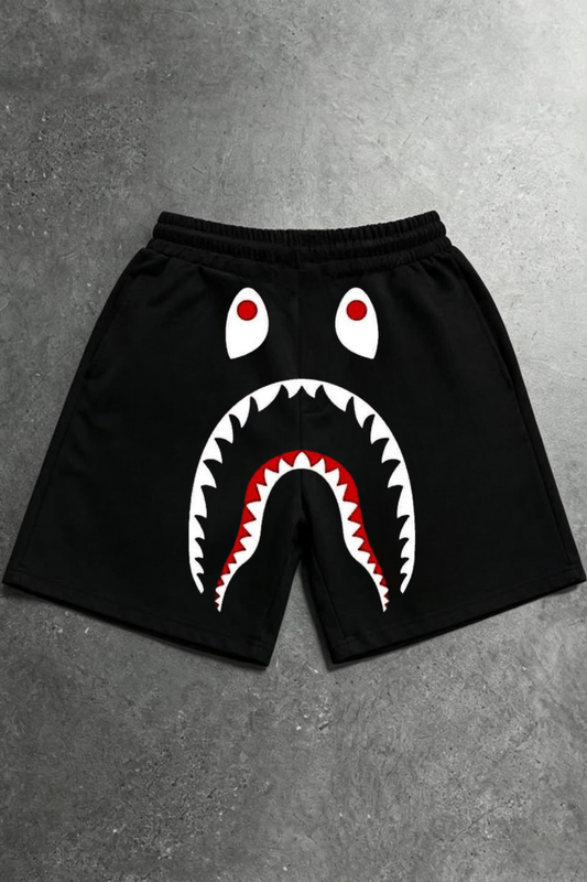 Shark Baskılı Casual Şort