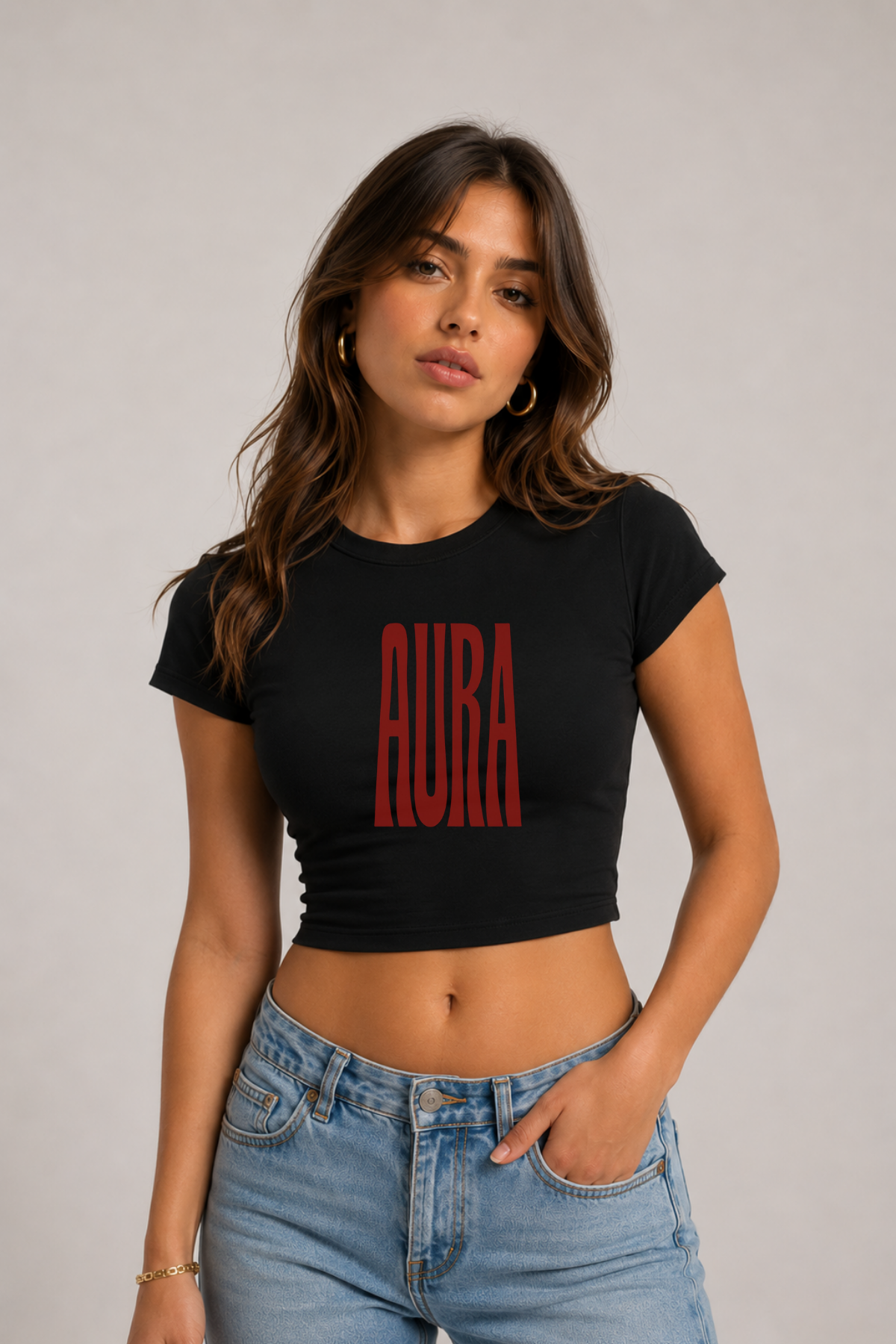Aura Baby Tee – Cropped Fit Tee