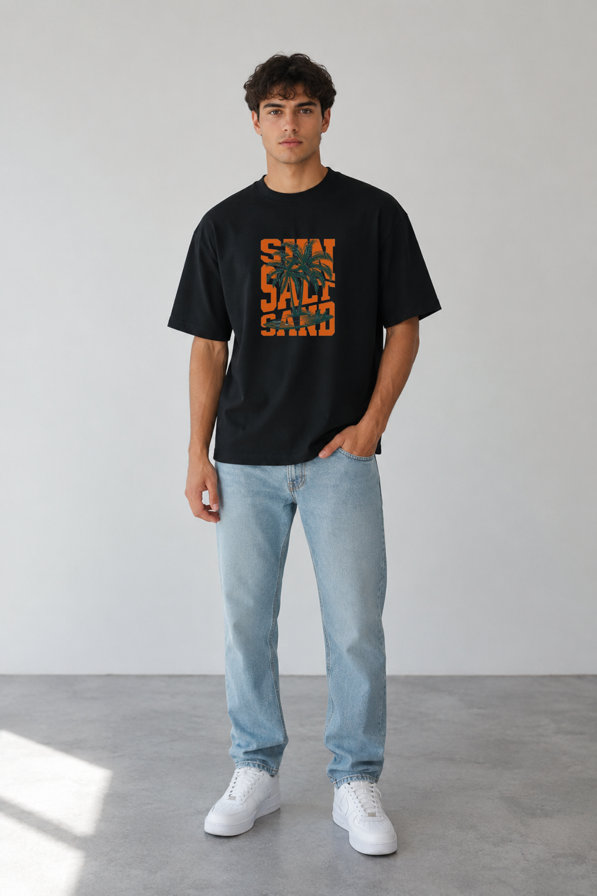 Sun Salt Baskılı Oversize T-Shirt
