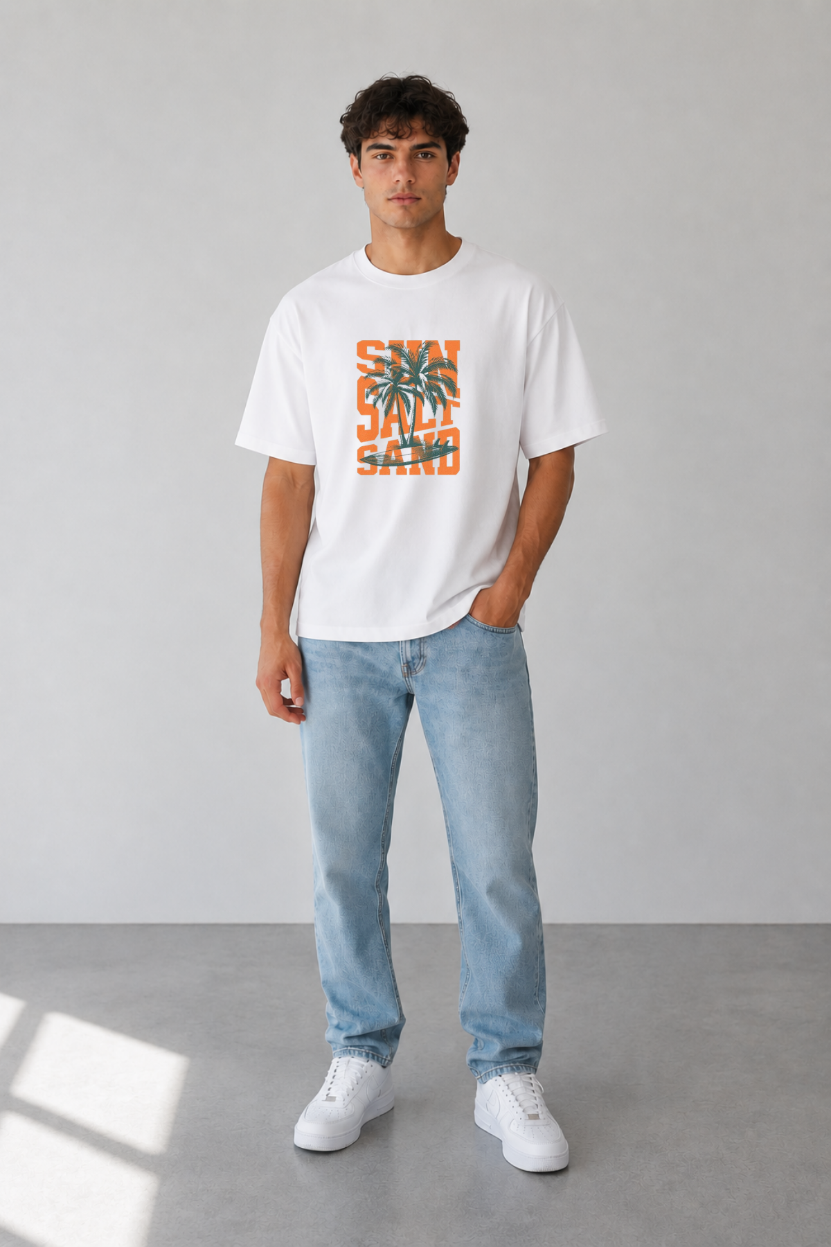 Sun Salt Baskılı Oversize T-Shirt