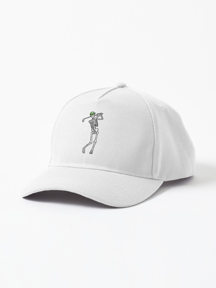 Golfing Skeleton Baskılı Şapka