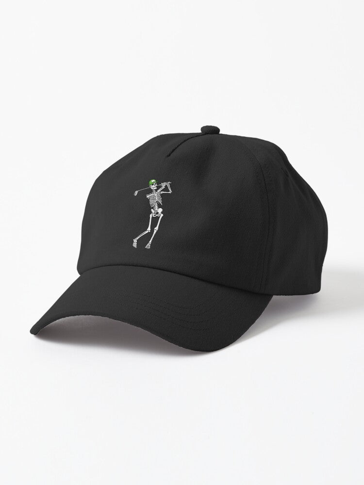 Golfing Skeleton Baskılı Şapka