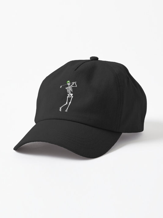 Golfing Skeleton Baskılı Şapka